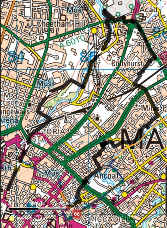 Map of route